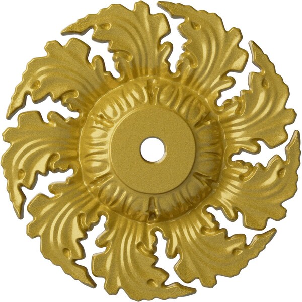 Ekena Millwork Needham Ceiling Medallion (Fits Canopies up to 4 1/4"), Hand-Painted Rich Gold, 14 5/8"OD x 2 1/4"P CM14NERGS - main